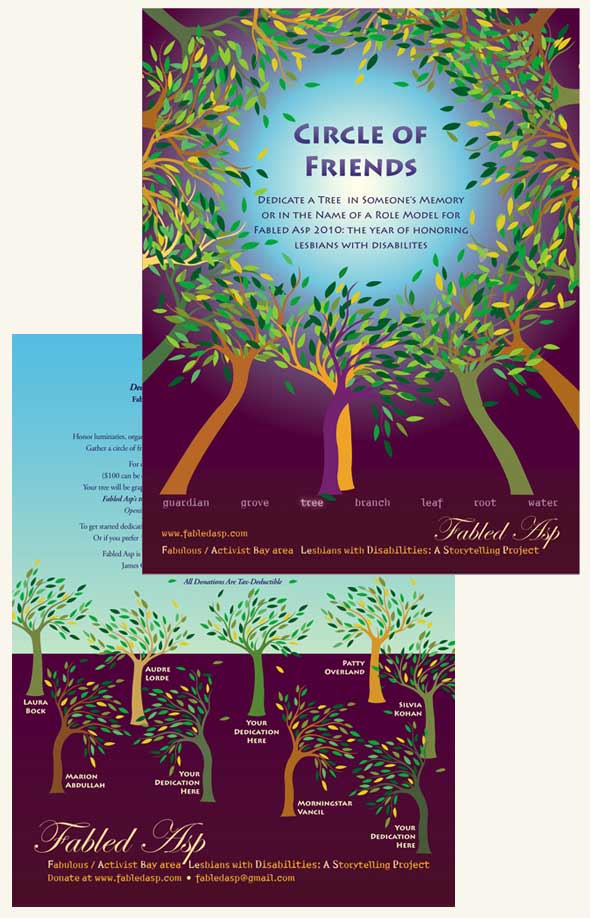 Print Portfolio Image: Fabled Asp Circle of Friends Flyer