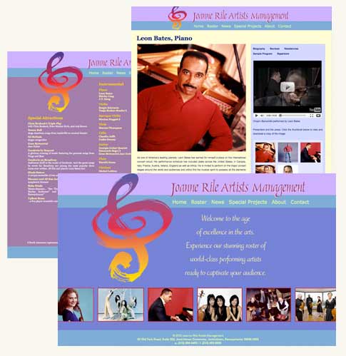 Portfolio Image of Joanne Rile Artists Management Website